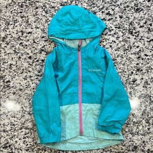 Columbia Aqua and Mint Hooded Jacket